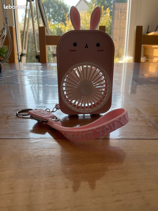 Porte clé goodies Mini ventilateur de poche usb porte clé rechargeable (image 1)