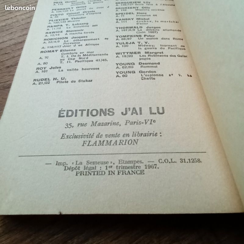 La bataille du rail - R. Clément et C. Audry - J'ai Lu Leur Aventure N° A160 - 1967 (image 6)
