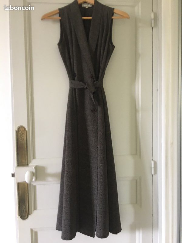Robe longue noire à pois Nathalie garçon paris taille 2 (image 2)