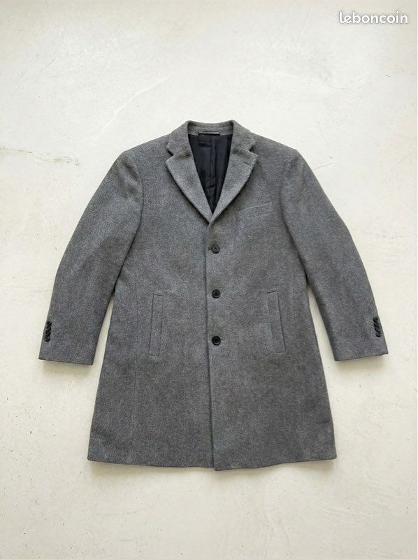 Manteau / Pardessus Homme Emile Lafaurie - Gris Chiné - Taille M/50 (image 3)