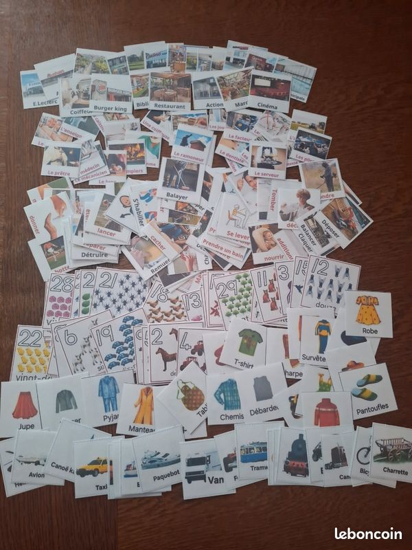 Grand Lot de Cartes de Nomenclature Plastifiées (image 1)