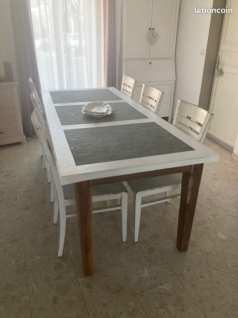 Grande table salle à manger bois jusqu'à 10 places (image 1)