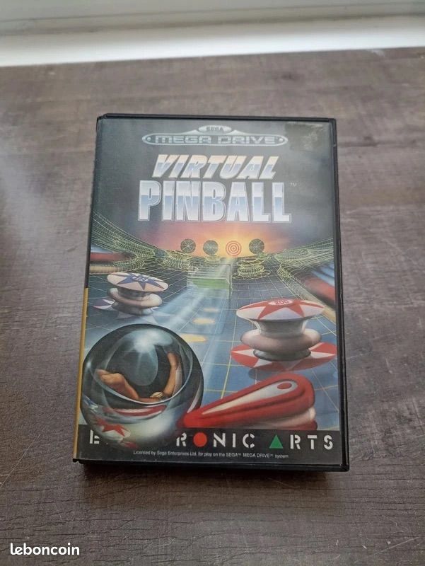 Jeu Virtual Pinball Sur Sega Mega Drive – Boîte Et Manuel Inclus, Très Bon état