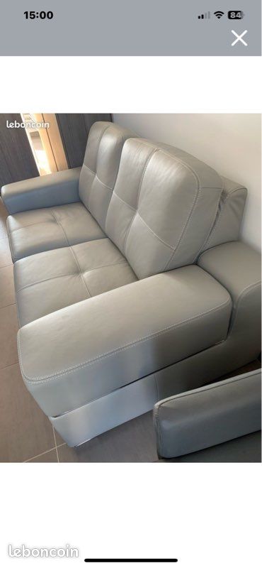 Canapé banquette cuir (image 2)