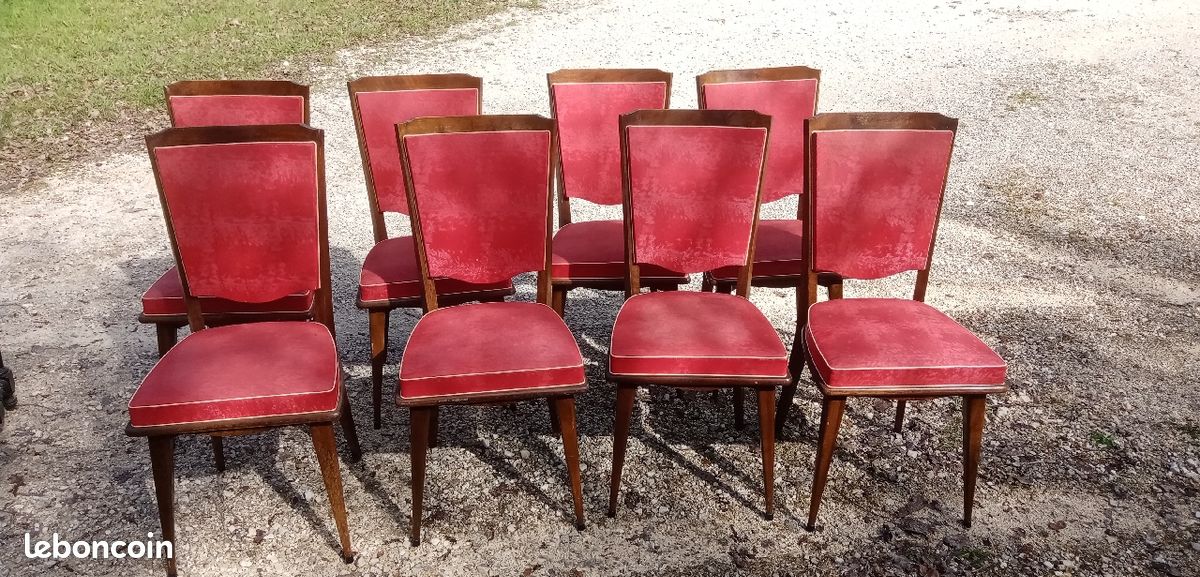 Lot de 8 chaises style Art déco (image 1)