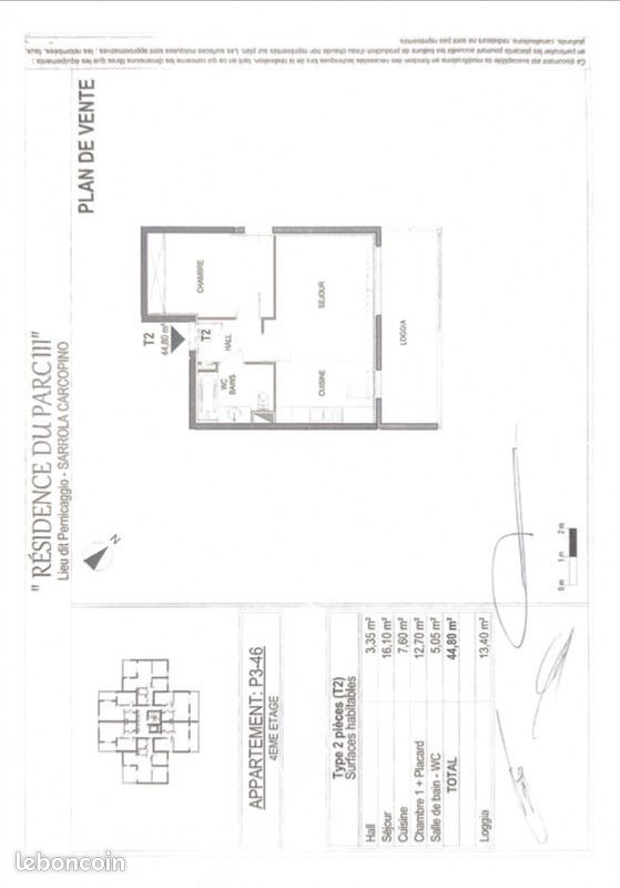 Appartement 2 pièces 45 m² · à Sarrola-Carcopino · 45 m² · 190 000 €