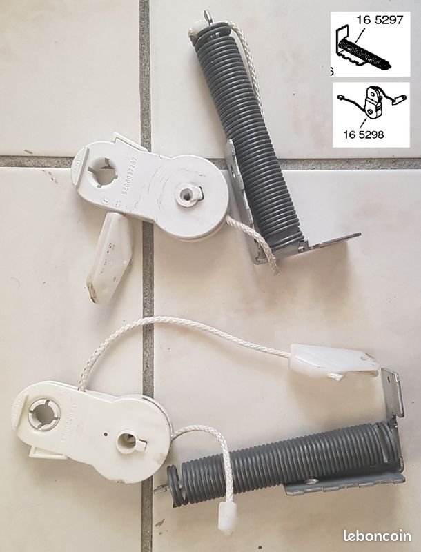 Ressort de porte + poulie de tension - Lave-vaisselle Siemens aquasensor SE25238FF/01 (image 1)