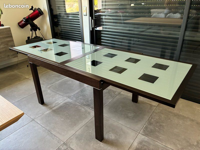 Table Fly bois wengé 90x120cm extensible (image 2)