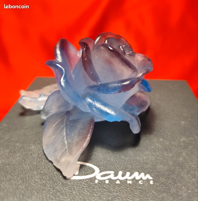 Statuette Daum Fleur rose - bleue/violette (image 5)