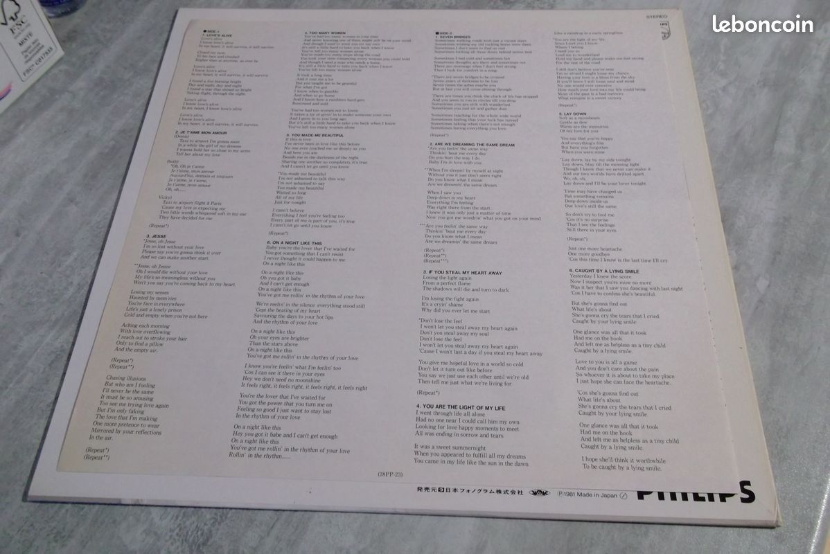 Johnny hallyday duo avec vicky leandros love is alive vinyle (image 3)