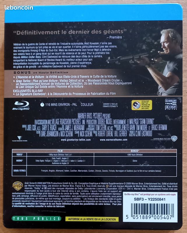 Blu-ray - Gran Torino (steel box) (image 2)