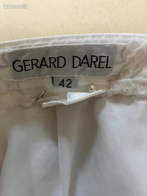 Jupe Gérard Darel En Dentelle Blanche - Taille 42, Genou, Occasion Très Bon état