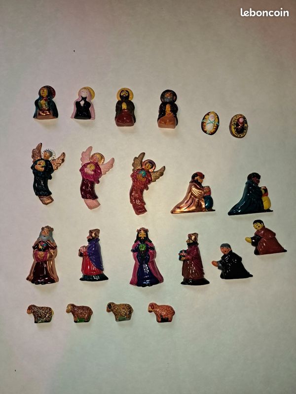 Lots Personnage crèche de Noël plâtre (image 1)