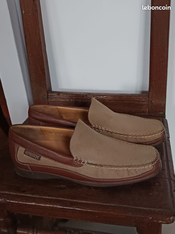 Mocassins Homme Mephisto Tonio Taille 42 - Cuir Marron - Semelle Cool-Air - Occasion