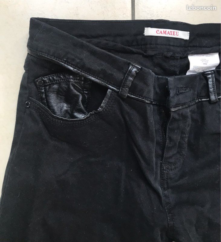 Pantalon noir camaïeu (image 3)