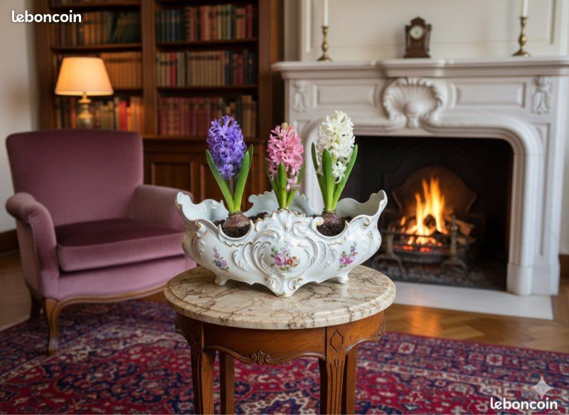 Grande jardinière en porcelaine style Louis XV (image 1)