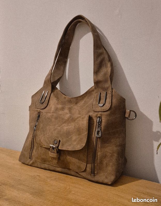 Sac type fourre-tout cognac (image 6)