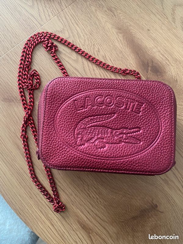 Lacoste Rouge Sac Lacoste Sangria Sac À Main Adulte Cabas Concept