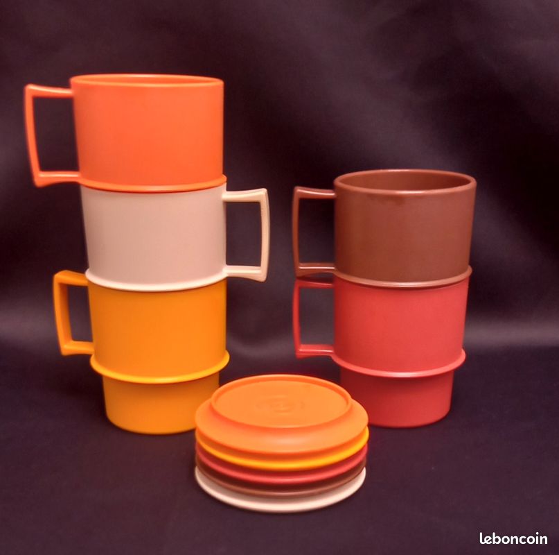 Vintage - lot de 6 gobelets Tupperware - Collection