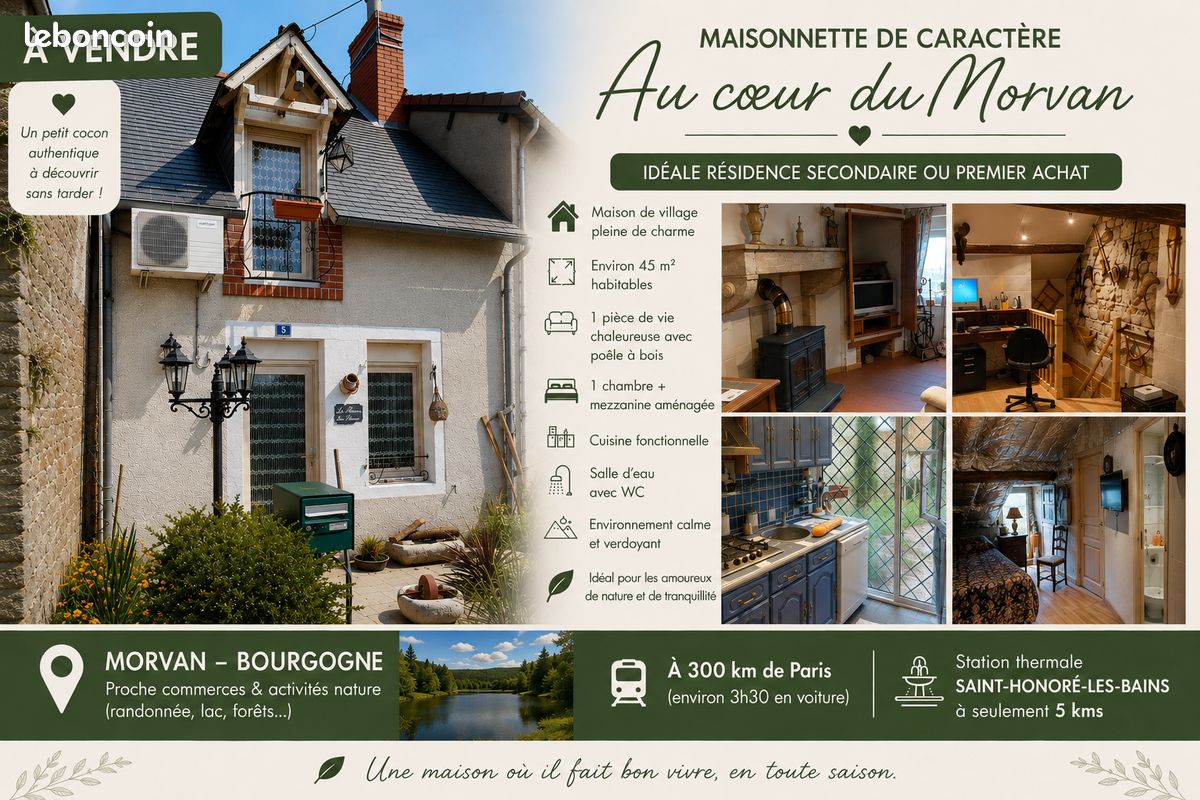 Maison 3 pièces 54 m² · à Vandenesse · 54 m² · 30 000 €