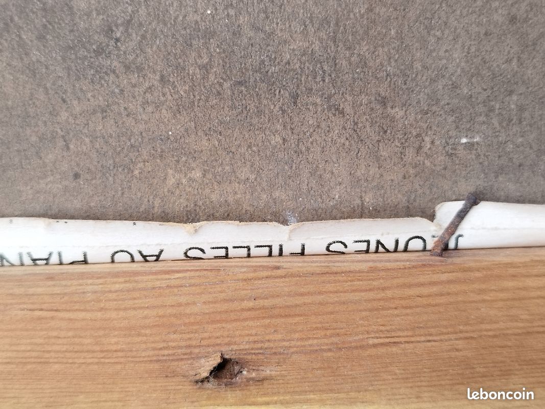 Tableau papier peint encadrement doré très ancien (image 17)
