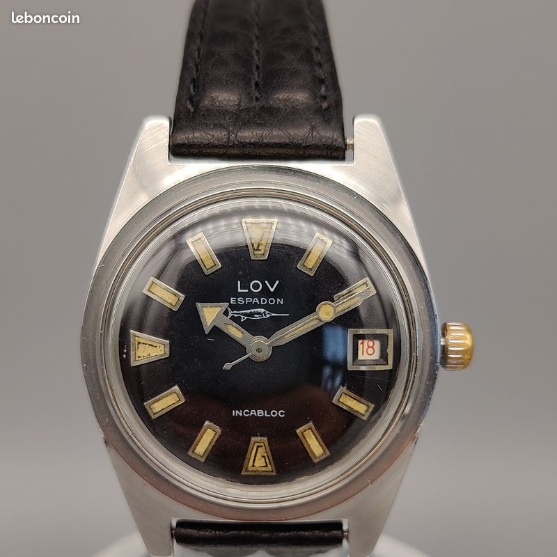 Montre Lov Espadon 1970 Vintage Mécanique Plongeuse Française Révisée (image 1)