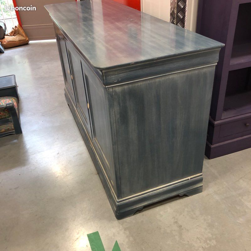 Commode/ vitrine/ Ensemble de Commodes et vitrine bois. Bleues (image 3)