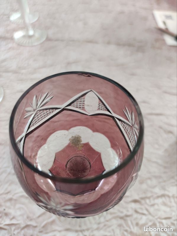 Lot de 6 verres ROEMER Vintage en cristal taillé coloré.Pologne (image 7)