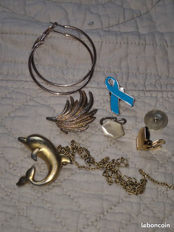 Lot Vintage De Bijoux Et Foulard - Bohème, Retour De Voyages - Fond De Tiroir