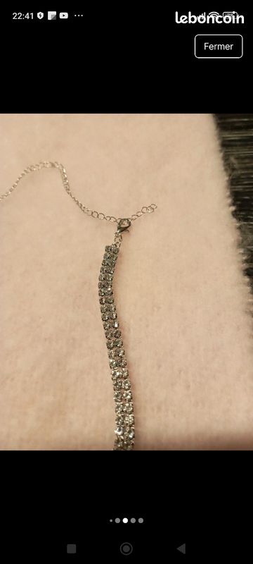Idée cadeau 🎁Lot collier noeud papillon et d'un bracelet en strass (image 13)