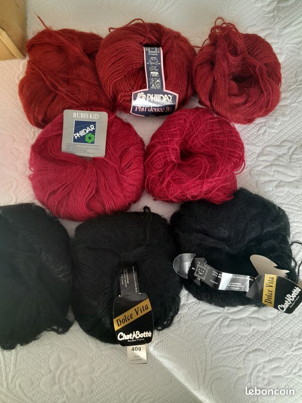 Pelote De Laine Phildar Diamant Rubis - Rouge, Aiguille 3.5, 100% Acrylique/Polyester, Neuve
