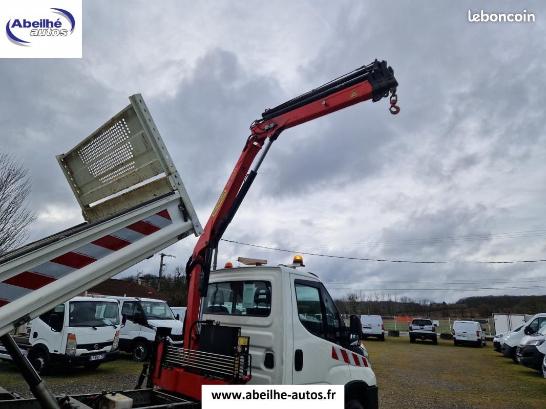 Iveco Daily CHASSIS CABINE 35C14 BENNE +GRUE (image 8)