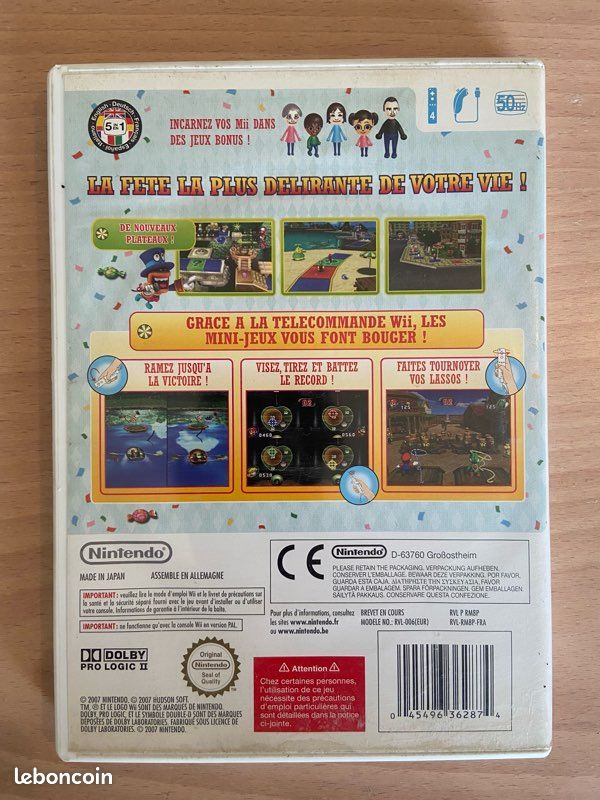 Mario Party 8 sur WII. Boîte et notice mais sans CD (image 2)