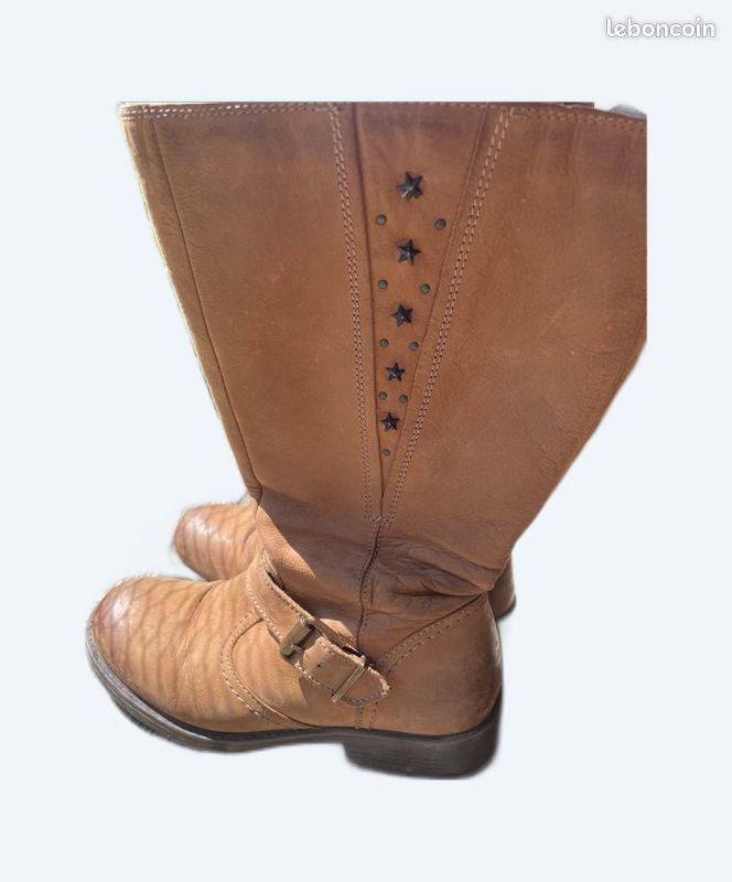 Bottes cuir marron André 37 (image 1)