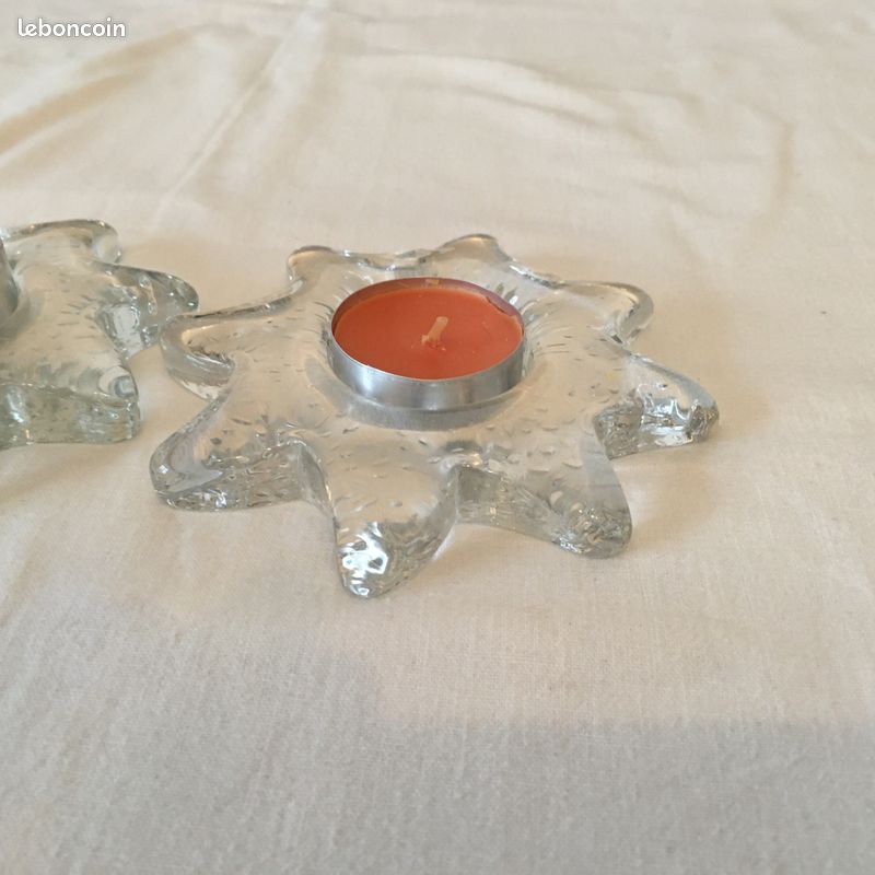 2 Supports bougies plats en forme d'étoile (image 5)