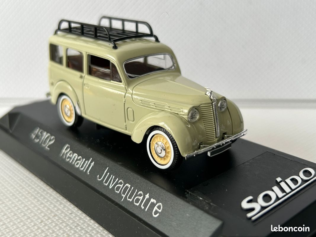 Renault Juvaquatre coupé jaune (MINIROUTE référence 79) - Voiture