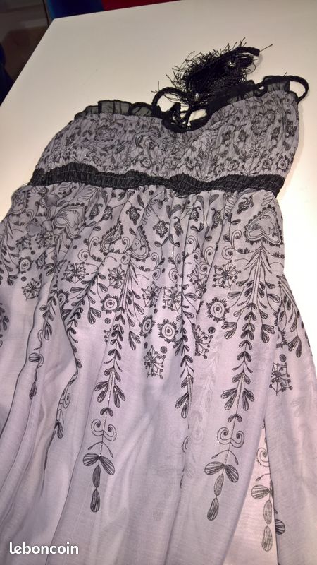 Robe longue grise a nouer (image 2)