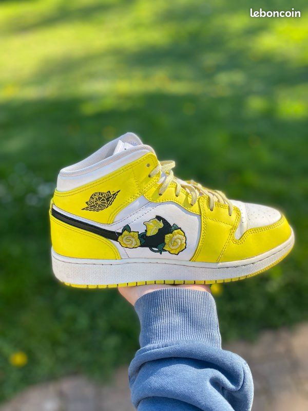 Retro Jordan Fleur Jaune Air Jordan Mid Jaune Fleur Yapaş