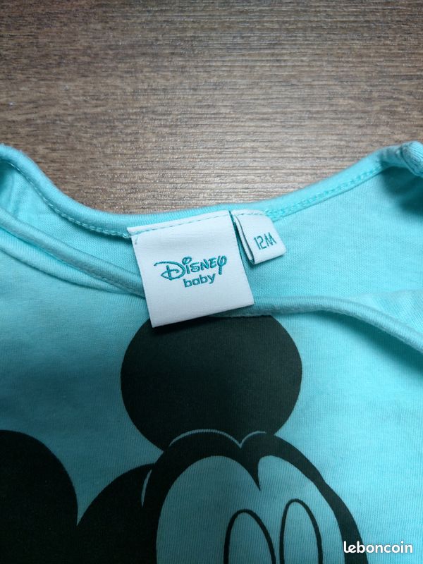 T-shirt mickey disney mouse bleu taille 12 mois (image 4)