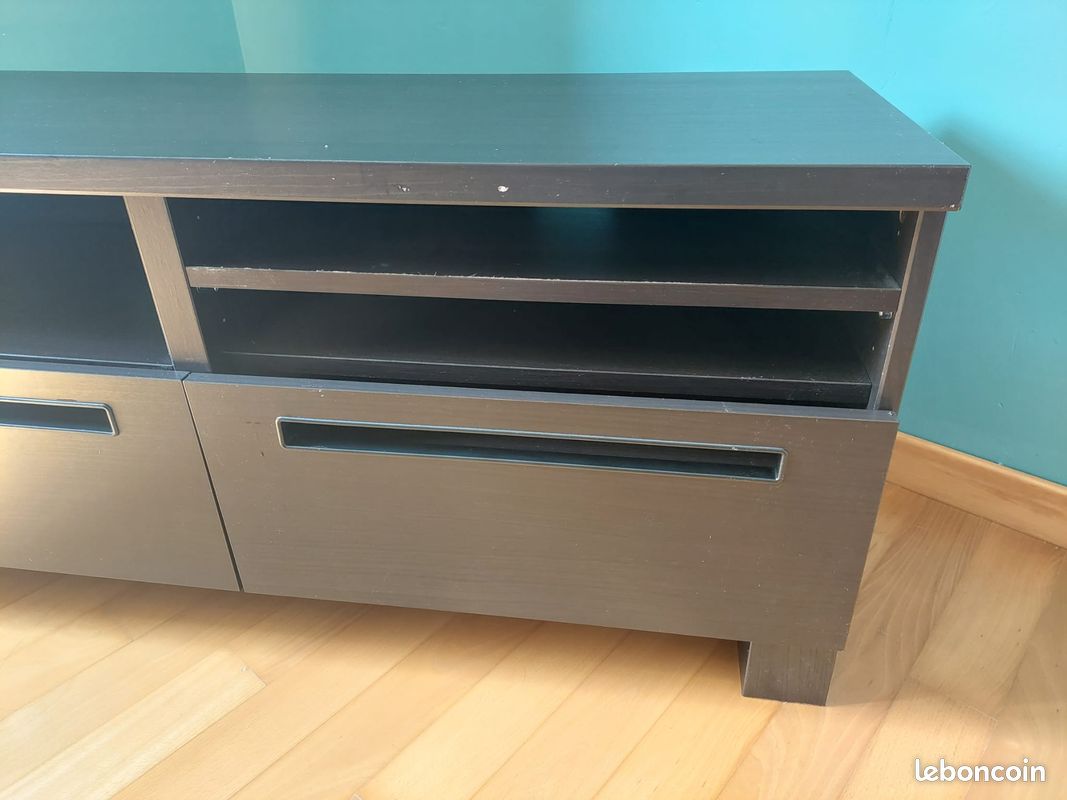 Meuble bas ikea kallax noir brun (image 3)