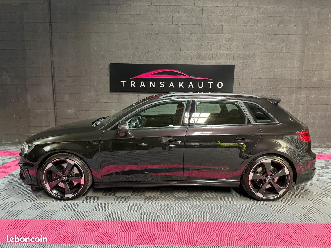 AUDI S3 SPORTBACK 2.0 TFSI 300ch Quattro S-Tronic 6 - NOIR PANTHERE / SUIVI COMPLET / PACK CARBONE (image 3)