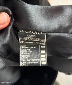 Petit gilet noir en cuir, Giorgio (image 3)