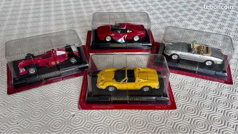 Lot 4 Ferrari 1/43 • Miniatures Bang / Box / Best • Collection Voitures Neuves