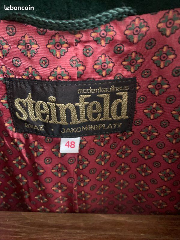 Veste Autrichienne Vintage Steinadler - Laine, Taille 42 Femme, Marron, Occasion
