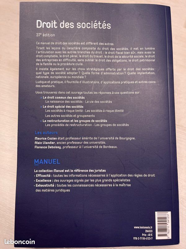 Livre Droit des sociétés Lexis Nexis 2024 (image 2)