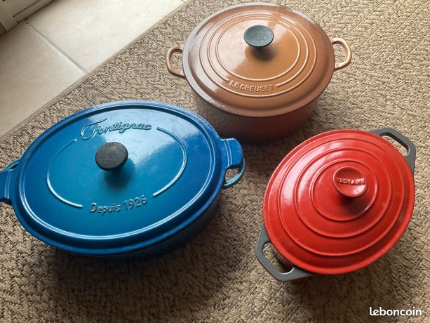 Cocotte En Fonte Cousances / Le Creuset – Ronde 24 Cm – Made In France (années 50)
