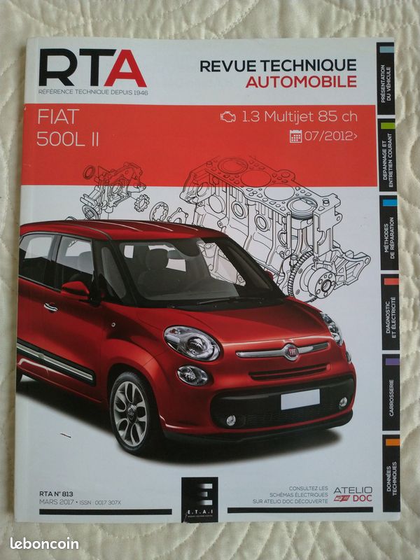REVUE TECHNIQUE FIAT 500L II 2012 à 2018 rta (image 1)