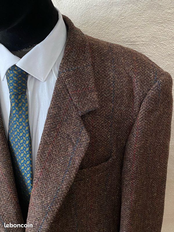 Blazer Harris tweed marron foncé taille XL (image 2)