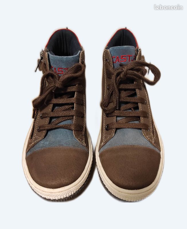 Chaussures montantes en cuir et nubuck (image 1)