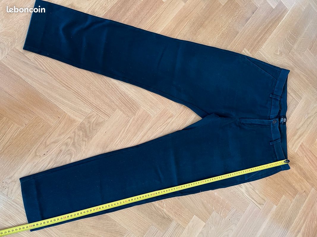 Homme, Pantalon ''H&M'' Slim Fit, Taille 52EUR, 100% Coton épais, Noir (image 3)